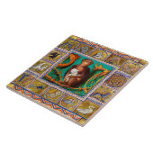 MEDIEVAL BESTIARY, MONKEY AND WHITE CAT,TIERE FLIESE (Seite)