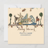 MEDIEVAL BESTIARY MUSIC Rabbit and Dog Baby Shoote Einladung (Rückseite)