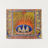 MEDIEVAL BESTIARY, PHOENIX IN RED FLAMES, LIFE BAU WANDTEPPICH (Vorderseite (Horizontal))