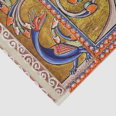 MEDIEVAL BESTIARY, PHOENIX ON TREM OF LIFE, DRAGON SEIDENPAPIER (Detail)