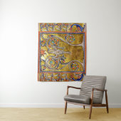 MEDIEVAL BESTIARY, PHOENIX ON TREM OF LIFE, DRAGON WANDTEPPICH (Beispiel)