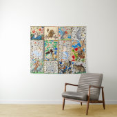 MEDIEVAL BESTIARY PLAYER MUSIKINSTRUMENTE WANDTEPPICH (Beispiel (Horizontal))