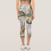 MEDIEVAL BESTIARY PLAYING MUSICAL INSTRUMENTS CAPRI LEGGINGS (Rückseite)