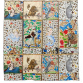 MEDIEVAL BESTIARY PLAYING MUSICAL INSTRUMENTS DUSCHVORHANG (Vorderseite)