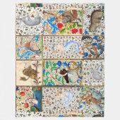 MEDIEVAL BESTIARY PLAYING MUSICAL INSTRUMENTS FLEECEDECKE (Vorderseite)