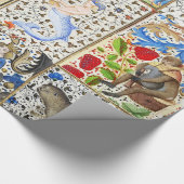 MEDIEVAL BESTIARY PLAYING MUSICAL INSTRUMENTS GESCHENKPAPIER (Ecke)