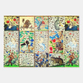 MEDIEVAL BESTIARY PLAYING MUSICAL INSTRUMENTS GESCHENKPAPIER SET (Vorderseite 3)