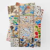 MEDIEVAL BESTIARY PLAYING MUSICAL INSTRUMENTS GESCHENKPAPIER SET (Beispiel)