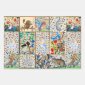 MEDIEVAL BESTIARY PLAYING MUSICAL INSTRUMENTS GESCHENKPAPIER SET (Vorderseite)