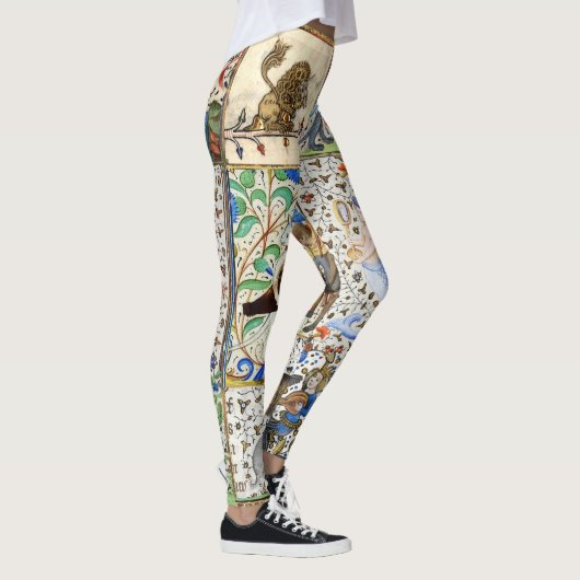 MEDIEVAL BESTIARY PLAYING MUSICAL INSTRUMENTS LEGGINGS (Rechts)