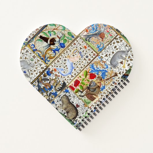 MEDIEVAL BESTIARY PLAYING MUSICAL INSTRUMENTS NOTIZBLOCK (Rückseite)