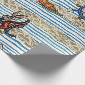 MEDIEVAL BESTIARY, SEA MONSTERS FANTASY TIERE GESCHENKPAPIER (Ecke)