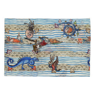 MEDIEVAL BESTIARY, SEA MONSTERS FANTASY TIERE KISSENBEZUG