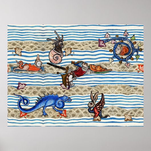 MEDIEVAL BESTIARY, SEA MONSTERS FANTASY TIERE POSTER (Vorne)