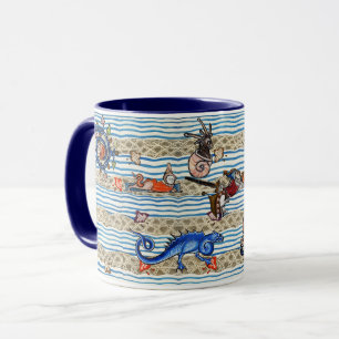 MEDIEVAL BESTIARY, SEA MONSTERS FANTASY TIERE TASSE