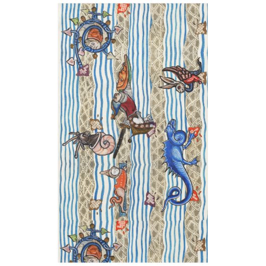 MEDIEVAL BESTIARY, SEA MONSTERS FANTASY TIERE TISCHDECKE (Vorderseite)