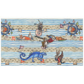 MEDIEVAL BESTIARY, SEA MONSTERS FANTASY TIERE TISCHDECKE (Vorderseite (Horizontal))