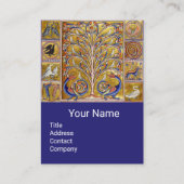 MEDIEVAL BESTIARY,VÖGEL,BAUM DES LEBENS,DRAGONS Bl Visitenkarte (Vorderseite)
