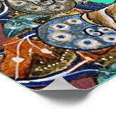 MEDIEVAL BESTIARY WAR, KNIGHTS, GIANT SNAILS Blue Poster (Ecke)