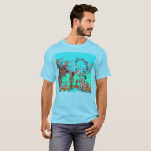 MEDIEVAL BESTIARY WAR, KNIGHTS, GIANT SNAILS Blue T-Shirt (Vorne ganz)