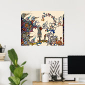 MEDIEVAL BESTIARY WAR, KNIGHTS, GIANT SNAILS Cream Poster (Heimbüro)