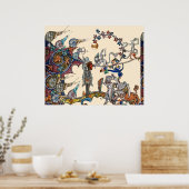 MEDIEVAL BESTIARY WAR, KNIGHTS, GIANT SNAILS Cream Poster (Küche)
