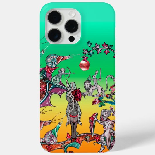 MEDIEVAL BESTIARY WAR, KNIGHTS, GIANT SNAILS Green Case-Mate iPhone Hülle (Rückseite)