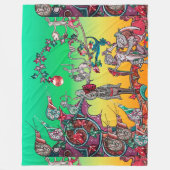 MEDIEVAL BESTIARY WAR, KNIGHTS, GIANT SNAILS Green Fleecedecke (Vorderseite)