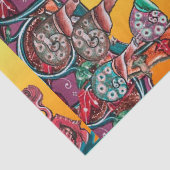 MEDIEVAL BESTIARY WAR, KNIGHTS, GIANT SNAILS Green Seidenpapier (Detail)