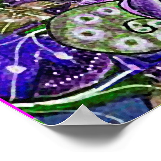 MEDIEVAL BESTIARY WAR, KNIGHTS, GIANT SNAILS Pink Poster (Ecke)