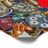 MEDIEVAL BESTIARY WAR, KNIGHTS, GIANT SNAILS Red Poster (Ecke)