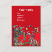 MEDIEVAL BESTIARY WAR, KNIGHTS, GIANT SNAILS Red Visitenkarte (Vorderseite)