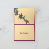 'Medieval Blooms' design Folded Thank You Card Dankeskarte (Innenseite)