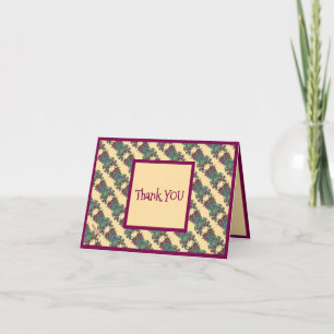 'Medieval Blooms'-Design gefaltete Dankeskkarte Dankeskarte