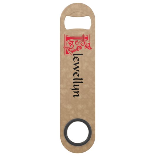 Medieval Botanical Decorative Capital L Speed Flaschenöffner (Vorderseite)