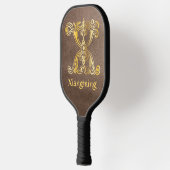 Medieval Botanical Decorative Capital X Pickleball Schläger (Links)