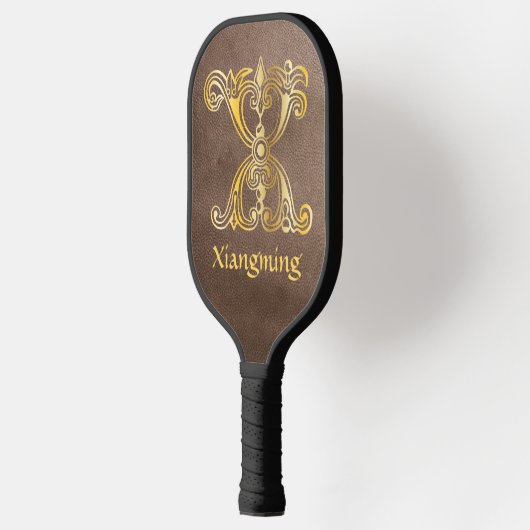 Medieval Botanical Decorative Capital X Pickleball Schläger (Links)