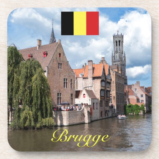 Medieval Brugge - Pro Foto Getränkeuntersetzer (Vorderseite)