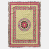 Medieval Byzantine-Sicilian Style Throw Blanket Decke (Vorderseite Vertikal)