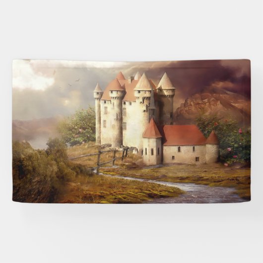 Medieval Castle River Run Banner (Horizontal)