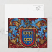 Medieval Coat of Arms Postkarte (Vorne/Hinten)