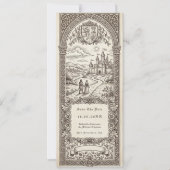 Medieval Crest Wedding Bookmark Save The Date Einladung (Vorderseite)