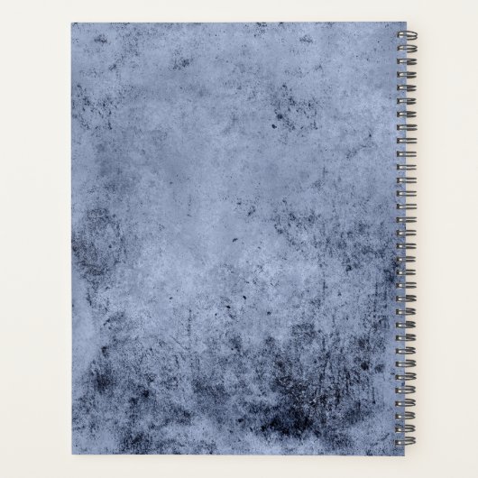Medieval Dragon Distressed Blue Background Planner Planer (Rückseite)
