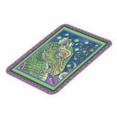 MEDIEVAL DRAGON HEAD PORTRAIT, WHIMSICAL FANTASY MAGNET (Linke Seite)