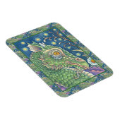 MEDIEVAL DRAGON HEAD PORTRAIT, WHIMSICAL FANTASY MAGNET (Rechte Seite)