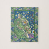 MEDIEVAL DRAGON HEAD PORTRAIT, WHIMSICAL FANTASY PUZZLE (Vertikal)