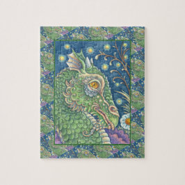 MEDIEVAL DRAGON HEAD PORTRAIT, WHIMSICAL FANTASY PUZZLE