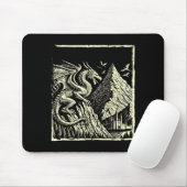 Medieval Dragon Mountain Castle Mythical Men Women Mousepad (Mit Mouse)