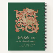 Medieval Dragon Spiral Notebook Notizblock (Rückseite)