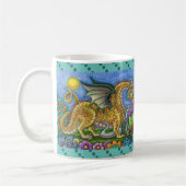 MEDIEVAL DRAGON & YOUNG, FARBIG FOLGART GARDEN KAFFEETASSE (Links)